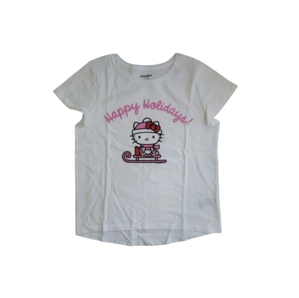 NEW Girls Old Navy Hello Kitty Short-Sleeve Holiday Shirt - XL (14-16)